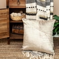 thumbnail image 5 of Parkland Collection Druzy Transitional Taupe Solid Pillow Cover With Down Insert, 5 of 6