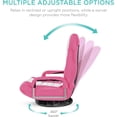 thumbnail image 3 of Songqin Swivel Gaming Chair 360 Degree Multipurpose Floor Chair Rocker for TV, Reading, Playing Video Games w/Lumbar Support, Armrest Handles, Adjustable Foldable Backrest - Pink/White, 3 of 14