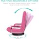 thumbnail image 3 of Songqin Swivel Gaming Chair 360 Degree Multipurpose Floor Chair Rocker for TV, Reading, Playing Video Games w/Lumbar Support, Armrest Handles, Adjustable Foldable Backrest - Pink/White, 3 of 14