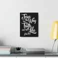 thumbnail image 4 of Scripture Walls Jesus The Way The Truth And The Life John 14:6 Black and White Bible Verse Canvas Christian Wall Art Ready To Hang Unframed, 4 of 7