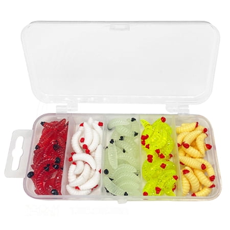 Soft Maggots Worms Earthworms Baits Soft Artificial Bread Worms Fishing Lure Artificial Baits Jigging Wobblers