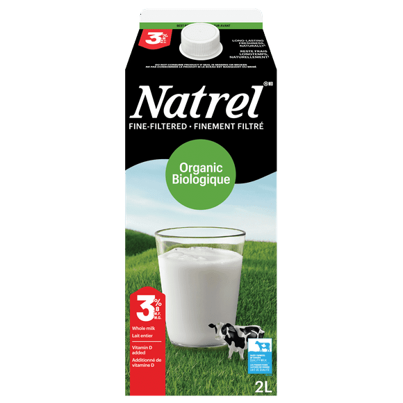 Natrel Organic Fine-filtered 3.8% Milk, 2 L