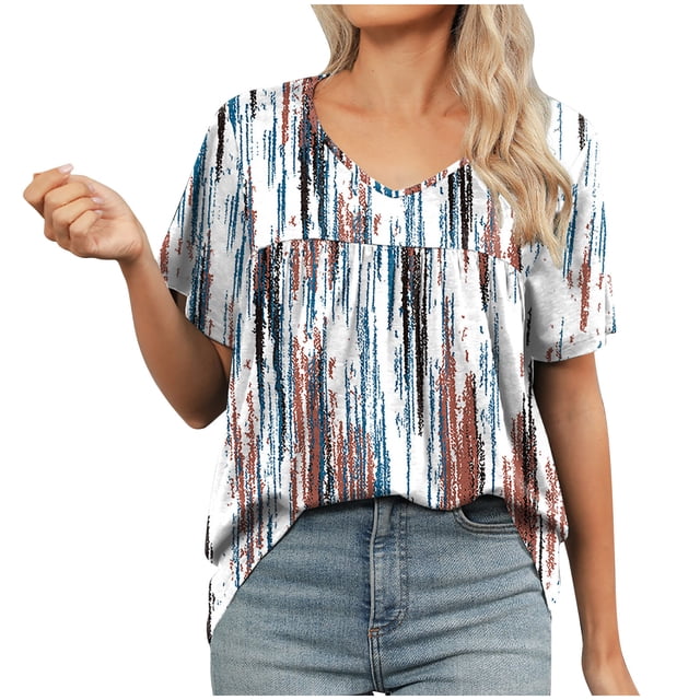 Usted Es Más Que una Camisa de Puntuación de Prueba, Cuello en V de Manga Corta Suelta, Camisa para Mujeres