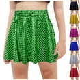 thumbnail image 4 of Delliss Girls Metallic Sparkly Skirts Shiny Flared Pleated A-Line Skort Athletic Skirts Skater Skirt, 4 of 8