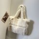 thumbnail image 4 of Bolsos de mano de algodón con leche maciza, compartimentos interiores informales, 2024, bolsos de alta calidad para mujer, bolsos de mano con cierre de gran capacidad para mujer, 4 of 5