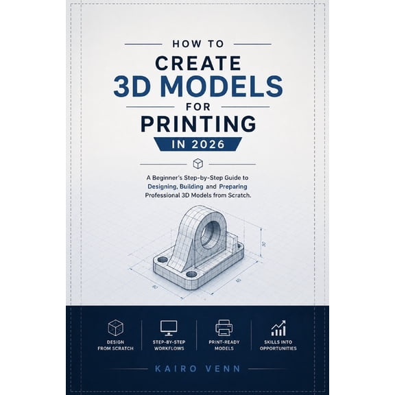 The Complete 3D Printing Mastery How to Create 3D Models for Printing in 2026: A Beginner's Step-by-Step Guide to Designing, Building and Preparing Profe, Book 1, (Paperback)