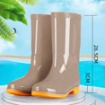thumbnail image 3 of YTCAMLO Glitter Tall Rain Boots for Women Casual Mid Calf Waterproof Slip On Garden Boots Non-slip Outdoor Mud Rain Shoes, 3 of 5