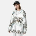thumbnail image 3 of Kdxio Running White Horses Print Women Men Sun Protection UPF 50+ Jackets Zip Up Long Sleeve Hoodie Hiking Lightweight with Pockets, 3 of 7