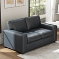 thumbnail image 3 of Roundhill Furniture Sakan Leather Upholstered Loveseat, Blue, 3 of 13