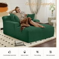 thumbnail image 3 of Aukfa 66" Oversized Chaise Lounge Chair, Corduroy Sleeper Sofa with 3 Pillow for Living Room,Green, 3 of 7