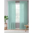 thumbnail image 5 of Sheer Curtains 96 Inches Long, Linen Mint Green Semi Sheer Curtains Light Filtering Window Treatment, Modern Minimalist Pure Solid Color Privacy Voile Drapes for Living Room Bedroom 52x96 Inch, 5 of 7