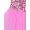 thumbnail image 6 of CHICTRY Girls Ballet Dance Tutu Leotard Dress Shiny Sequins Dance Costume Pink 6-7, 6 of 7