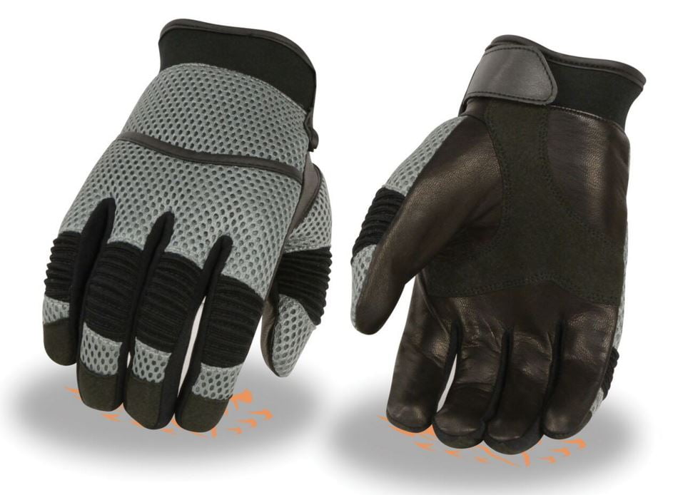 Milwaukee Leather Men's Mesh Racing Gloves w/ Leather Palm