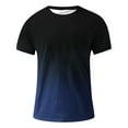 thumbnail image 5 of RATTOYY Men's Sun Protection Shirts Mens Summer Leisure Sports T Shirt Fashion Lapel Simple Gradient Short Sleeved Round Neck T Shirt Mens Fashion Outwear, 5 of 7