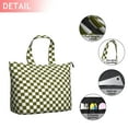 thumbnail image 2 of Olive Green and White Checkerboard Pattern Travel Tote Bags for Women Carry On,Large Weekender Bags for Women Travel,Multi Functional Duffle Bag for Work,Shopping,Sports, 2 of 5