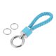 thumbnail image 1 of Llavero de Bargains Únicos, llavero universal con anillo para llaveros para mujeres, cuero sintético azul cielo tono plateado, 1 of 6