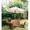 thumbnail image 2 of Vargottam Nappe Ronde Intérieure/extérieure 58 Pouces avec Trou pour Parasol et Fermeture Éclair, Nappe Imperméable, Nappes pour Table de Jardin - Marron Clair, 2 of 7