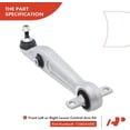 thumbnail image 3 of A-Premium Front Lower Control Arm with Ball Joint Compatible with Tesla Y 2020 2021 2022 2023, Sport Utility, 3 of 8