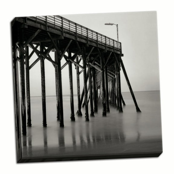Gango Home Decor Pier Pilings 20 by Lee Peterson (Ready to Hang); One 24x24in Hand-Stretched Canvas