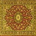 thumbnail image 1 of Ahgly Company Indoor Square Oriental Yellow Traditional Area Rugs, 7' Square, 1 of 4