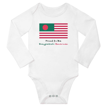 

Proud to be Bangladeshi American Baby Long Slevve Bodysuit (White 6-12 Months)