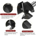 thumbnail image 4 of Uxcell 55mm (2-3/16") Carbide 3 Flutes 4 Spurs Wood Hole Hinge Boring Forstner Drill Bit, 4 of 6