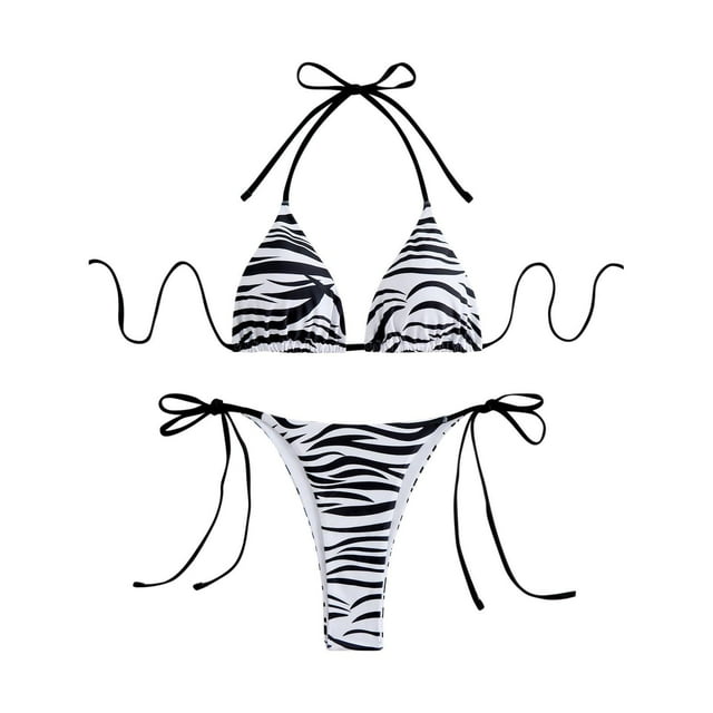 Traje de baño de 2 piezas para mujer, trajes de baño para mujer, traje de baño bikini a rayas para mujer, traje de baño de playa de cintura alta para mujer