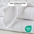 thumbnail image 3 of Regency Heights Bathroom Towel Set, Quick Dry Cotton Bathroom Towels, White, 6-Piece, 3 of 8