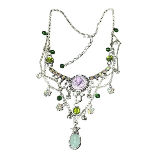 Collar con colgante para mujer, elegante, versátil y romántico, regalo de San Valentín para mujer. Púrpura