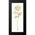 thumbnail image 2 of Schlabach, Sue 10x18 Black Modern Framed Museum Art Print Titled - Floral Line II White Gold, 2 of 5