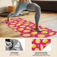 thumbnail image 4 of Yellow Lemon Fruit Slices Pink Pattern Hot Yoga Mat Towel Non Slip for Hot Yoga - Quick-Drying Yoga Mat Cover with 4 Corner Pockets with Travel Bag - Hot Yoga Towel Non Slip 70"x26", 4 of 6
