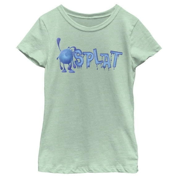 Girl's Strange World Splat Drip Logo Graphic Tee Mint X Small