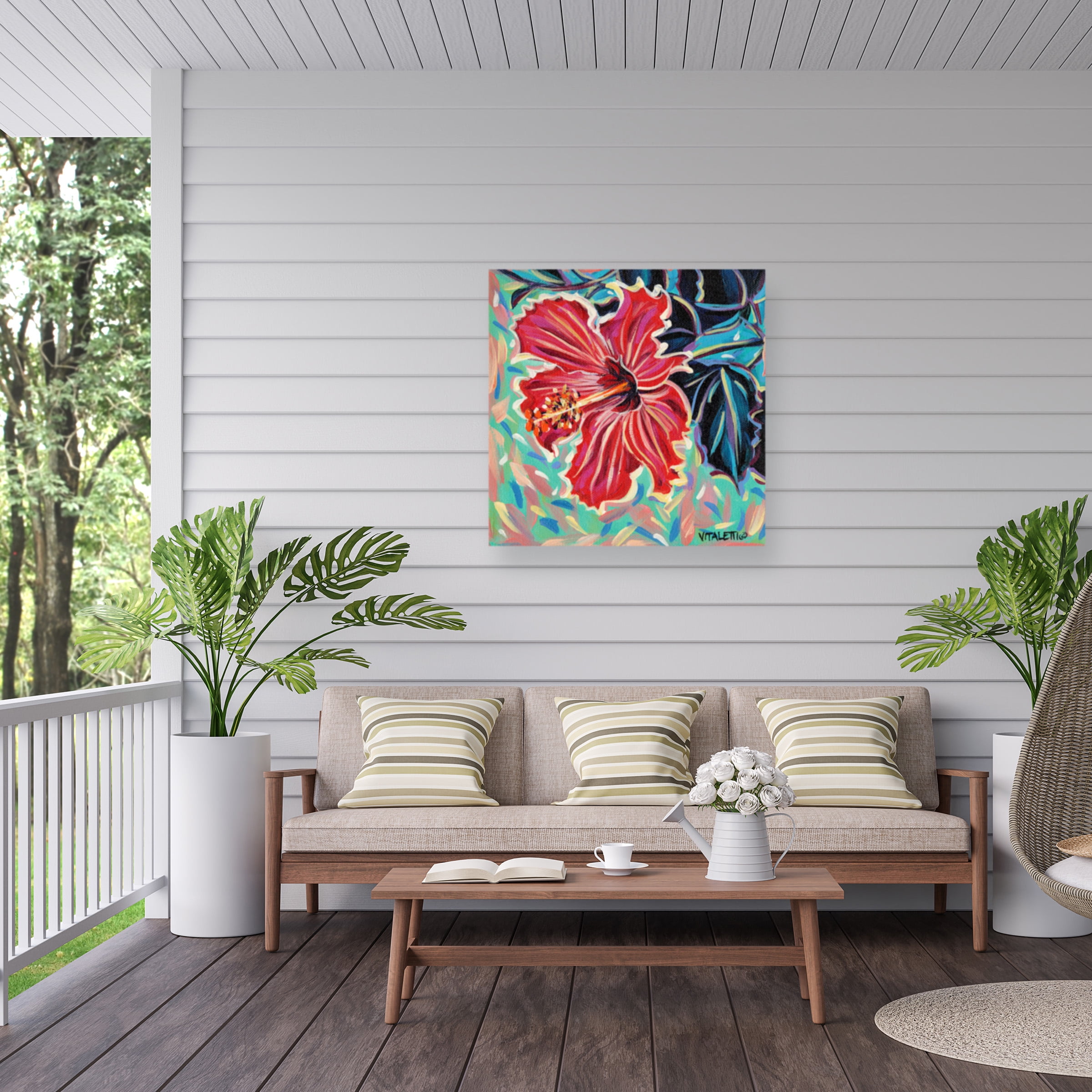 Carolee Vitaletti 'Hawaiian Beauty II' Outdoor Canvas 24x32