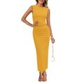 thumbnail image 1 of Vestido largo PRETTYGARDEN para mujer, boda de verano, invitada, amarillo, 1 of 9