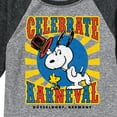 thumbnail image 3 of Peanuts - Snoopy Celebrate Karneval - Toddler & Youth Raglan Graphic T-Shirt, 3 of 6