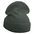 thumbnail image 2 of Mario Princess Crown Embroidered 12 inch Acrylic Cuff Long Beanie - Charcoal OSFM, 2 of 5