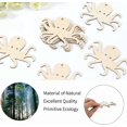 thumbnail image 6 of Ocean Theme Wood Pendant Decorations Jute Cord Wall Hanging Ornaments Octopus 80x100x2mm Hole: 5mm, 6 of 9