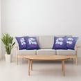 thumbnail image 4 of Ambesonne Colorful Throw Pillow Cover 4 Pack, Retro Letter Disco Ball, 16", Purple Blue White, 4 of 6