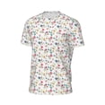 thumbnail image 6 of Wukai Summer Floral Print Men's Short-Sleeved Mesh T-Shirt,Quick-Dry Short Sleeve Workout T-Shirt-4X-Large, 6 of 8