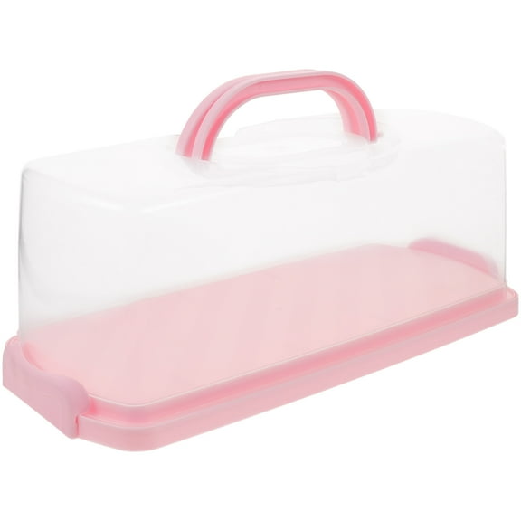 PAMINGONO Cake Holder Pink PP 1Pack Leak Proof Outdoor Banquet