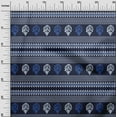thumbnail image 2 of oneOone Polyester Lycra Light Grayish Blue Fabric Ethnic Block Craft Projects Decor Fabric Printed By The Yard 56 Inch Wide, 2 of 4