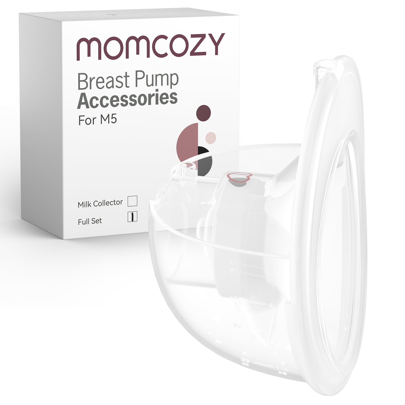 Momcozy Full Set Collector Cup Only for Momcozy M5, Original M5 Breast Pump  Replacement Accessories 