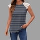 thumbnail image 1 of mfyjkho Camisetas Sin Mangas De Talla Grande, Camiseta Estampada Sin Mangas De Encaje Con Cuello Redondo Para Mujer Tops Casuales Para Mujer S, 1 of 5