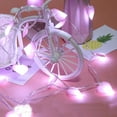 thumbnail image 1 of Cadena de luces LED de tela con forma de corazón de melocotón y amor, decoración para bodas, Navidad, vacaciones, habitación, luces de colores para niña, 1 of 5