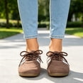 thumbnail image 6 of BERANMEY Non-Slip Fashion Sneakers for Women Cozy Lace-Up Color Block Casual Shoes Memory Foam Insole Trendy Womens Footwear Comfortable Casual Womens Sneakers Stylish Shoes Women Breathable Footwear, 6 of 9