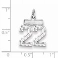 thumbnail image 2 of Beautiful Sterling Silver Rhodium-plated Small #22 Charm, 2 of 2