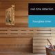 thumbnail image 2 of Termómetro de sauna 2 en 1, temporizador de arena, reloj de arena, termómetro de madera, calibre Feliz Sencillez, 2 of 5