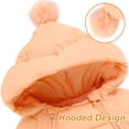 thumbnail image 4 of 0-24M Baby Infant Winter Snowsuit Coat Romper Hooded Double Zipper Warm Jumpsuit for Boys Girls, 4 of 9