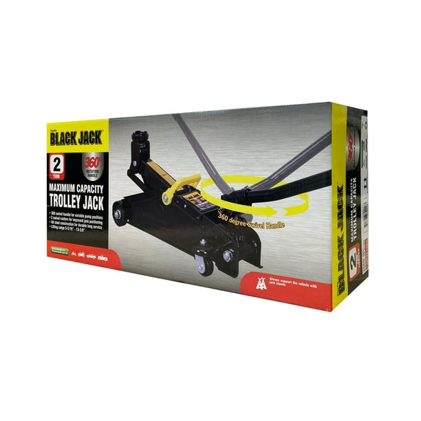 Black Jack 2 Ton Hydraulic Trolley Jack with 360° Rotation Handle