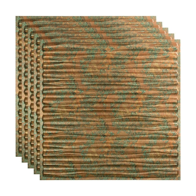 FASÄDE Dunes Decorative Vinyl 2ft x 2ft Lay in Ceiling Panel in Copper Fantasy (5 Pack)